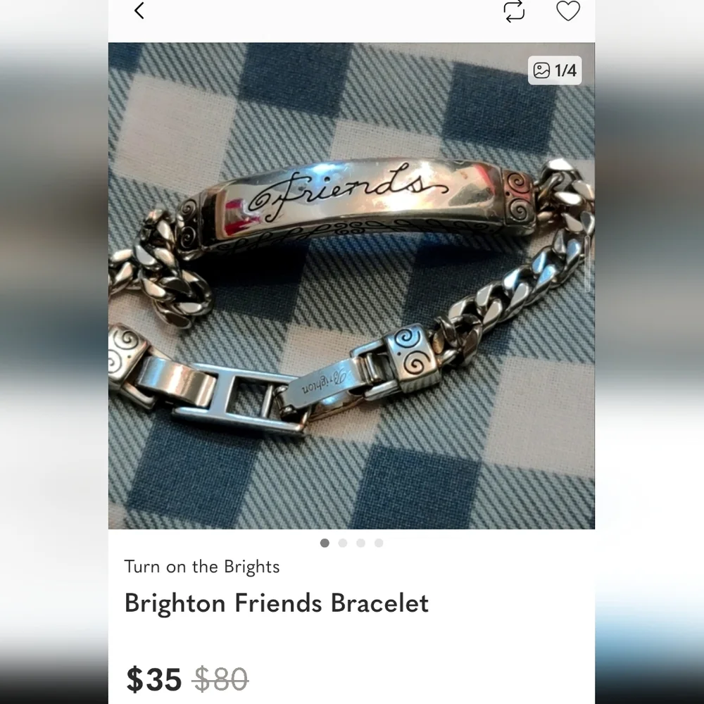 Vintage Brighton Friends Gently Pre-loved ID Bracelet - Picture 7 of 7